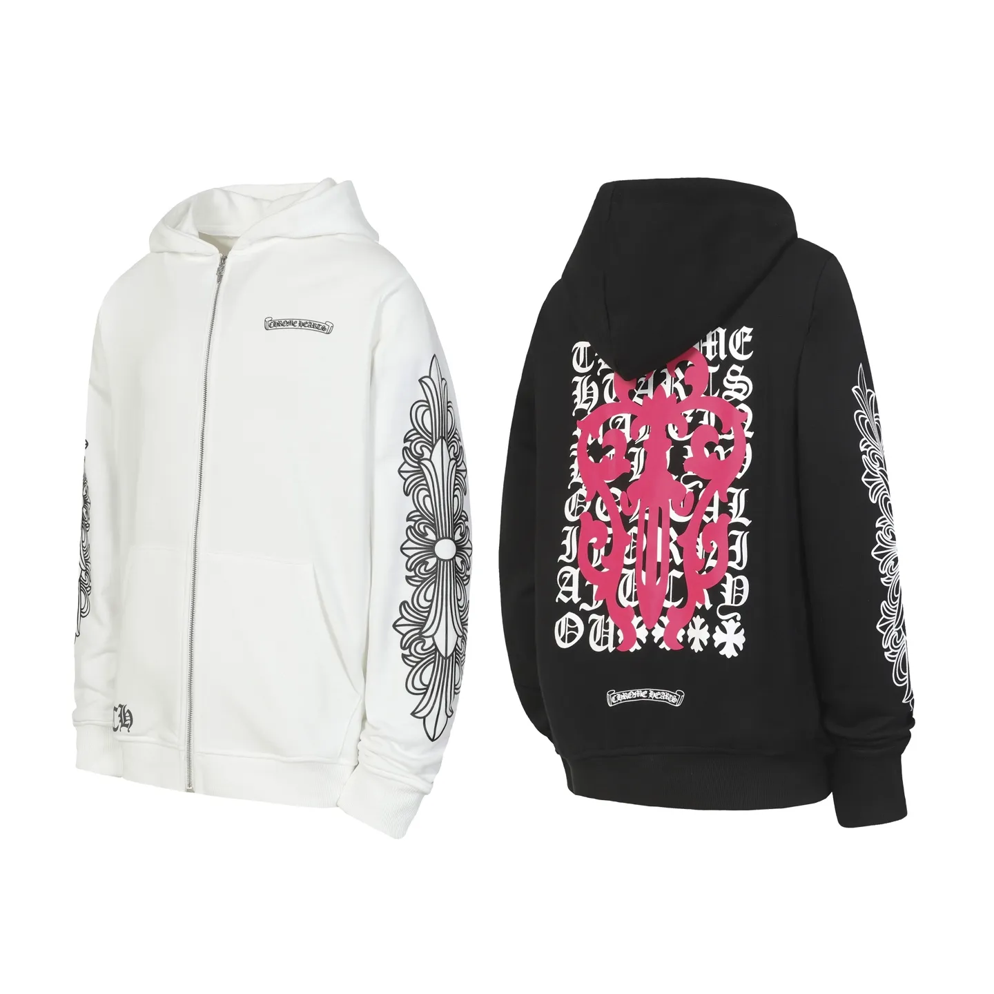 P260 -Chrome Hearts/Chrome Hearts Colorful Sanskrit Printed Zip Sweater Cardigan Jacket -High weight, high density and high quality. The wool is soft and skin-friendly. It feels soft and silky. It has excellent warmth and skin-friendly properties.